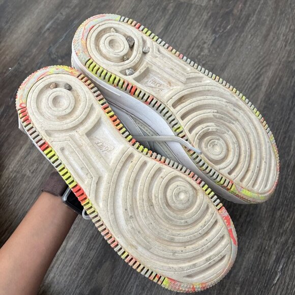 Nike Air Force 1 Jester XX Floral Print Womens Sz 7.5 Platinum White AV2461-001 - Picture 5 of 9